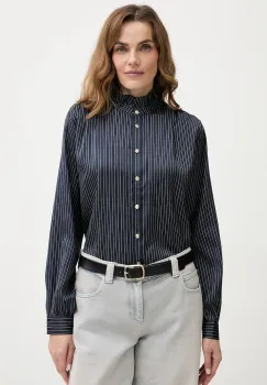 Morgan camasa culoarea bleumarin, cu guler stand-up, regular, COMEA.F imagine