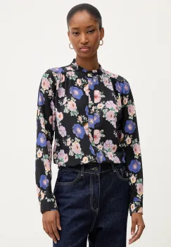 Morgan camasa culoarea negru, cu guler stand-up, regular, COLIE.F imagine