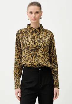 Morgan camasa culoarea verde, cu guler clasic, relaxed, COLY.F imagine