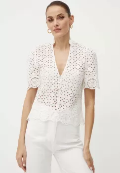 Morgan camasa din bumbac CFLAM femei, culoarea alb, regular, CFLAM imagine