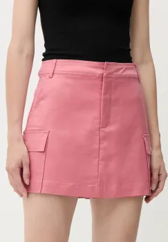 Morgan fusta pantaloni culoarea roz, mini, drept, JITTY imagine