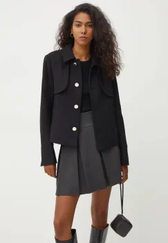 Morgan geaca din amestec de lana GMIM culoarea negru, de tranzitie, GMIM imagine