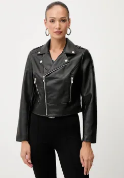 Morgan geaca ramones culoarea negru, de tranzitie, GZOOM imagine