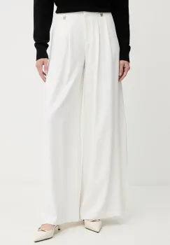 Morgan pantaloni culoarea alb, lat, high waist, POUMA.F imagine
