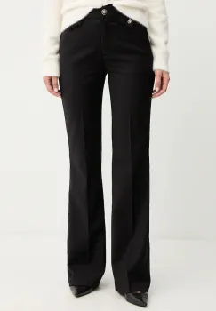 Morgan pantaloni culoarea negru, drept, high waist, PADOR.F imagine