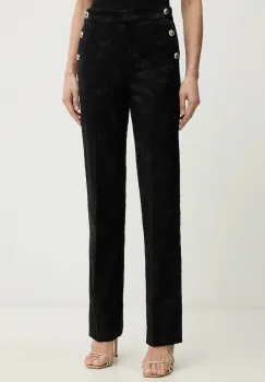 Morgan pantaloni culoarea negru, drept, high waist, PFILA.F imagine