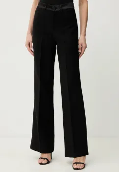Morgan pantaloni culoarea negru, drept, high waist, PJOEN.F imagine