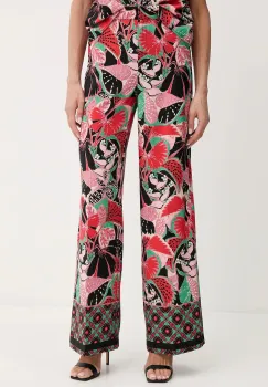 Morgan pantaloni culoarea negru, drept, high waist, POY.F imagine