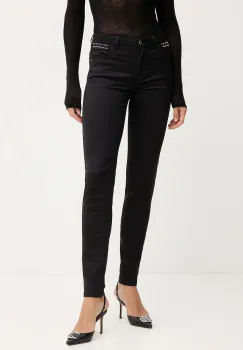 Morgan pantaloni culoarea negru, mulata, high waist imagine