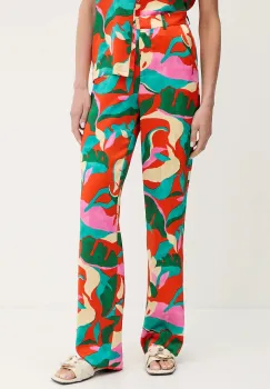 Morgan pantaloni culoarea portocaliu, drept, high waist, PROU.F imagine