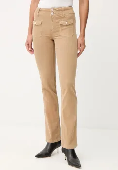 Morgan pantaloni de catifea cord POLENO culoarea maro, POLENO imagine