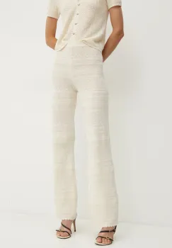 Morgan pantaloni de trening PALMA culoarea bej, neted, PALMA imagine