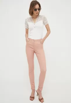 Morgan pantaloni femei, culoarea roz imagine