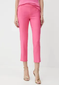 Morgan pantaloni PALIX.F culoarea roz, mulata, high waist, PALIX.F imagine