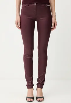 Morgan pantaloni PALONA culoarea bordo, mulata, medium waist, PALONA imagine