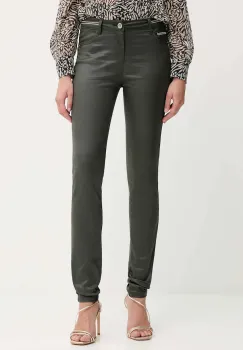 Morgan pantaloni PALONA culoarea verde, mulata, medium waist, PALONA imagine
