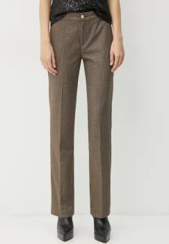 Morgan pantaloni PONNI.F femei, drept, high waist, PONNI.F imagine