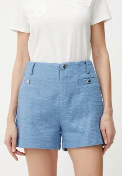 Morgan pantaloni scurti SHEDY uni, high waist, SHEDY imagine
