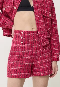 Morgan pantaloni scurti SHESI.F femei, culoarea rosu, modelator, high waist, SHESI.F imagine