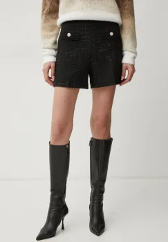 Morgan pantaloni scurti SHICK femei, culoarea negru, modelator, high waist, SHICK imagine