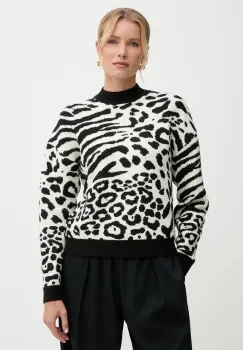 Morgan pulover culoarea bej, cu turtleneck, MFELIXA imagine