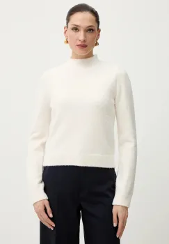 Morgan pulover culoarea bej, cu turtleneck, MIRO imagine