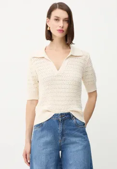 Morgan pulover culoarea bej, light, MDEFILE imagine
