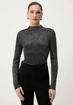Morgan pulover culoarea negru, light, cu turtleneck, MCORIA imagine