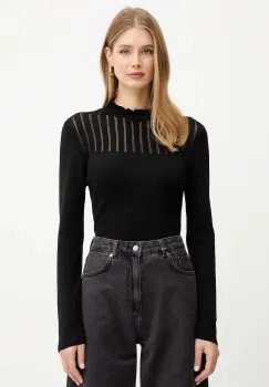 Morgan pulover culoarea negru, light, cu turtleneck, MSNOWI imagine