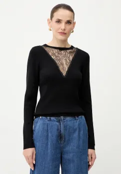 Morgan pulover culoarea negru, light, MCHANTI imagine