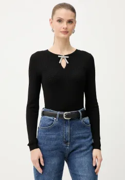 Morgan pulover culoarea negru, light, MNODI imagine