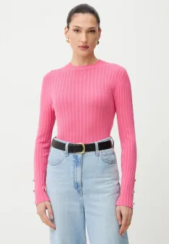 Morgan pulover culoarea roz, light, cu turtleneck, MCIELO imagine