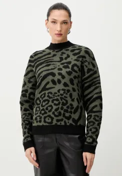 Morgan pulover culoarea verde, cu turtleneck, MFELIXA imagine