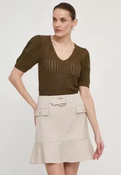 Morgan pulover de bumbac culoarea verde, light imagine