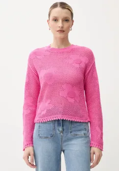 Morgan pulover de bumbac MRINGA culoarea roz, light, MRINGA imagine