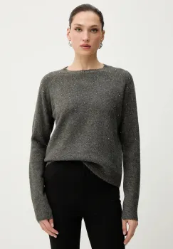 Morgan pulover din amestec de lana culoarea gri, light, MFETE imagine