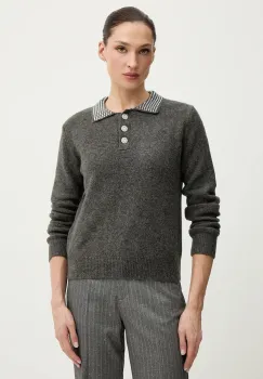 Morgan pulover din amestec de lana culoarea gri, MSOSI imagine