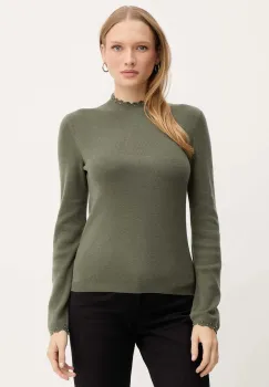 Morgan pulover din amestec de lana culoarea verde, light, cu turtleneck, MROCK imagine