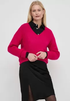 Morgan pulover din amestec de lana femei, culoarea roz imagine