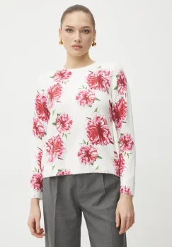 Morgan pulover din amestec de lana MFLOWER femei, culoarea bej, MFLOWER imagine