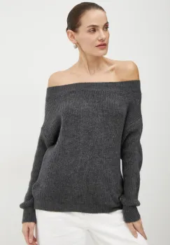 Morgan pulover din amestec de lana MREINE femei, culoarea gri, MREINE imagine