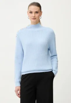 Morgan pulover din amestec de lana MSTORI culoarea gri, cu turtleneck, MSTORI imagine