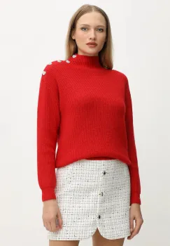 Morgan pulover din amestec de lana MSTORI culoarea roz, cu turtleneck, MSTORI imagine