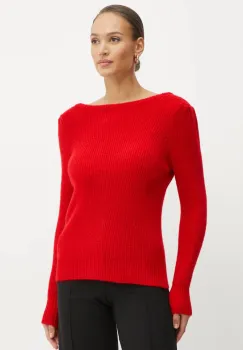 Morgan pulover din amestec de lana MUNCH femei, culoarea rosu, MUNCH imagine