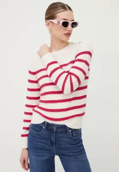 Morgan pulover femei, culoarea bej, light imagine