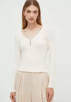 Morgan pulover femei, culoarea bej, light imagine