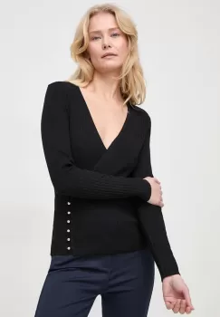 Morgan pulover femei, culoarea negru, light imagine