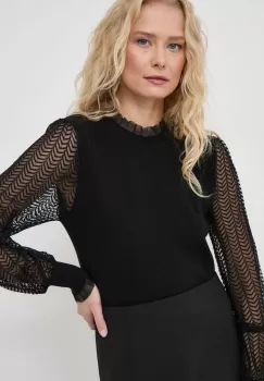 Morgan pulover femei, culoarea negru, light imagine