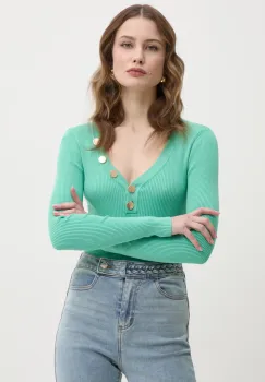 Morgan pulover femei, culoarea turcoaz imagine