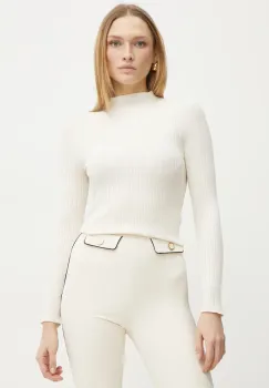 Morgan pulover MAIKIA femei, culoarea bej, light, cu turtleneck, MAIKIA imagine